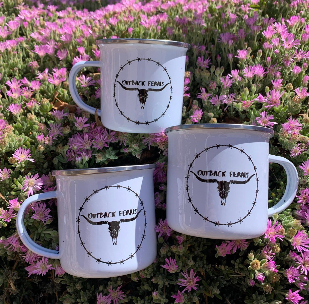Enamel mugs