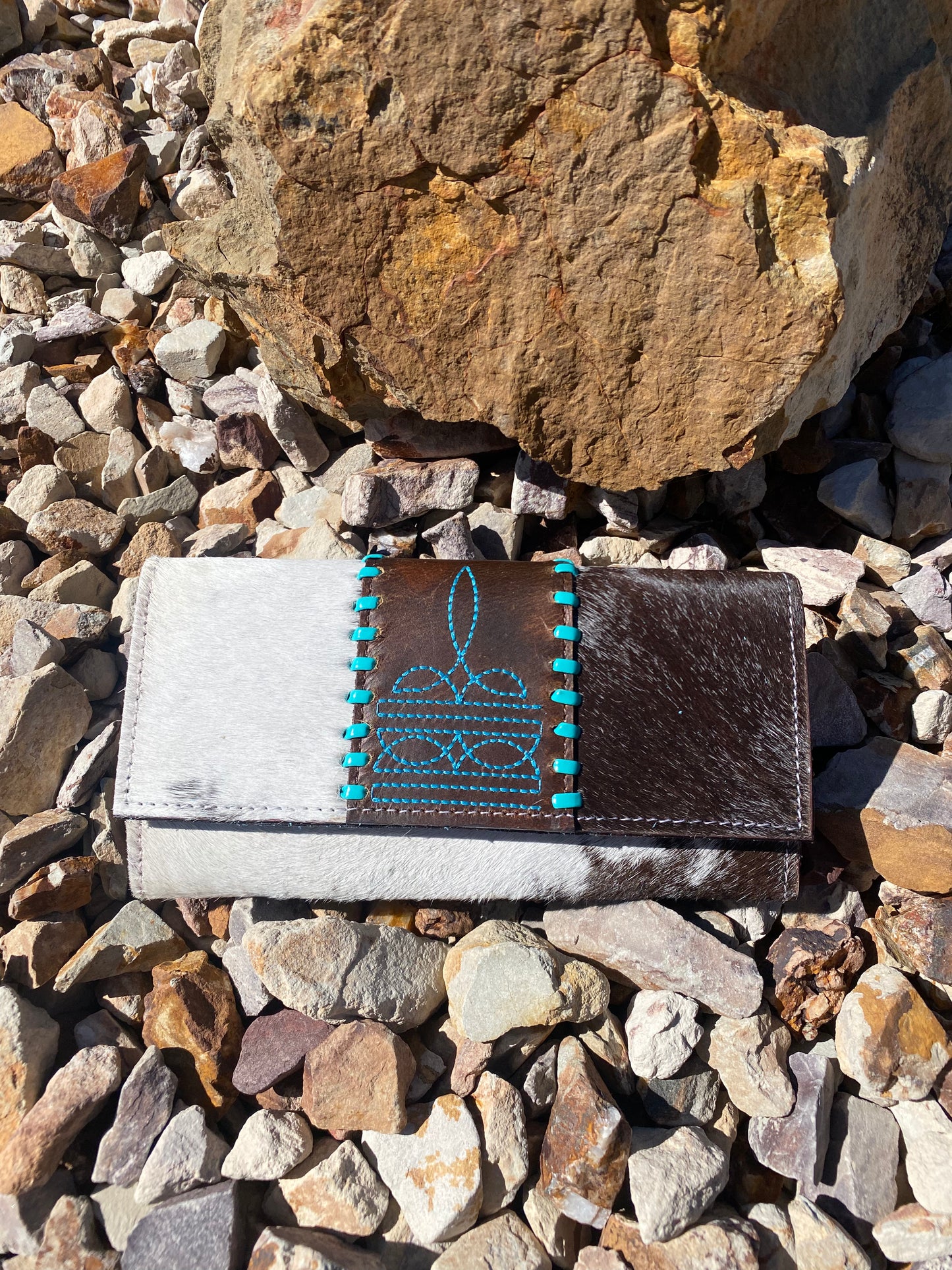 Cowhide purse