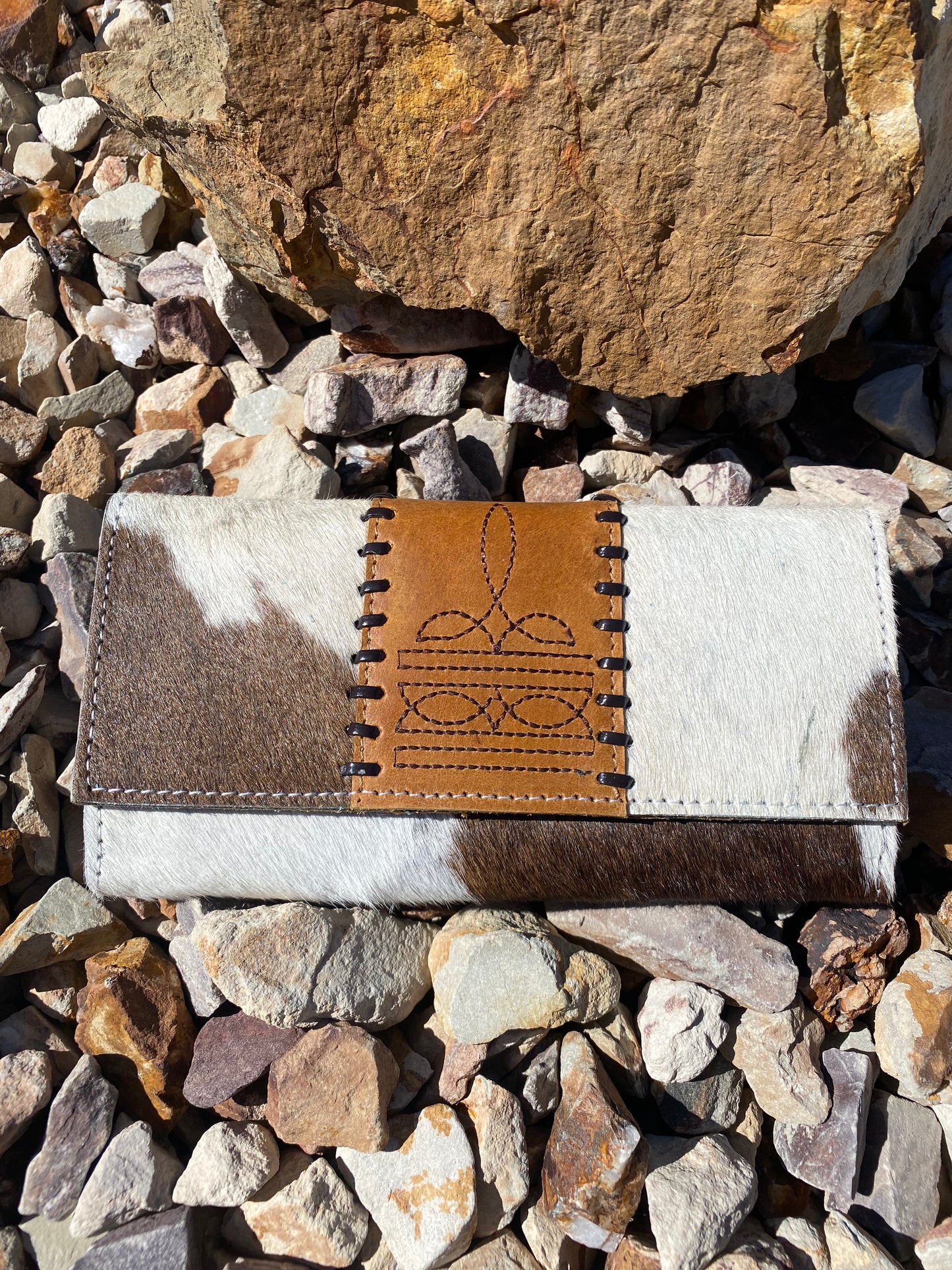 Cowhide purse