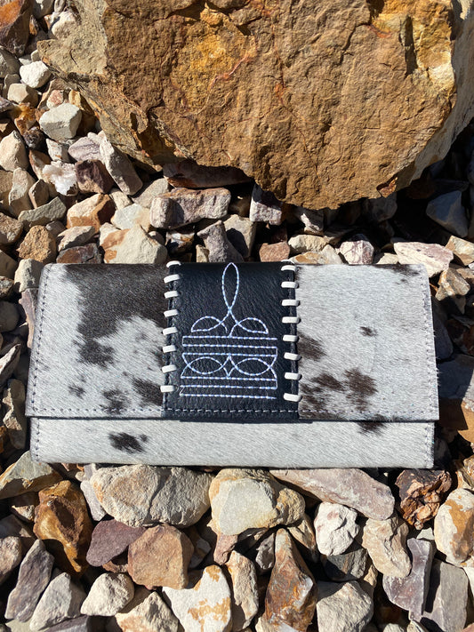 Cowhide purse