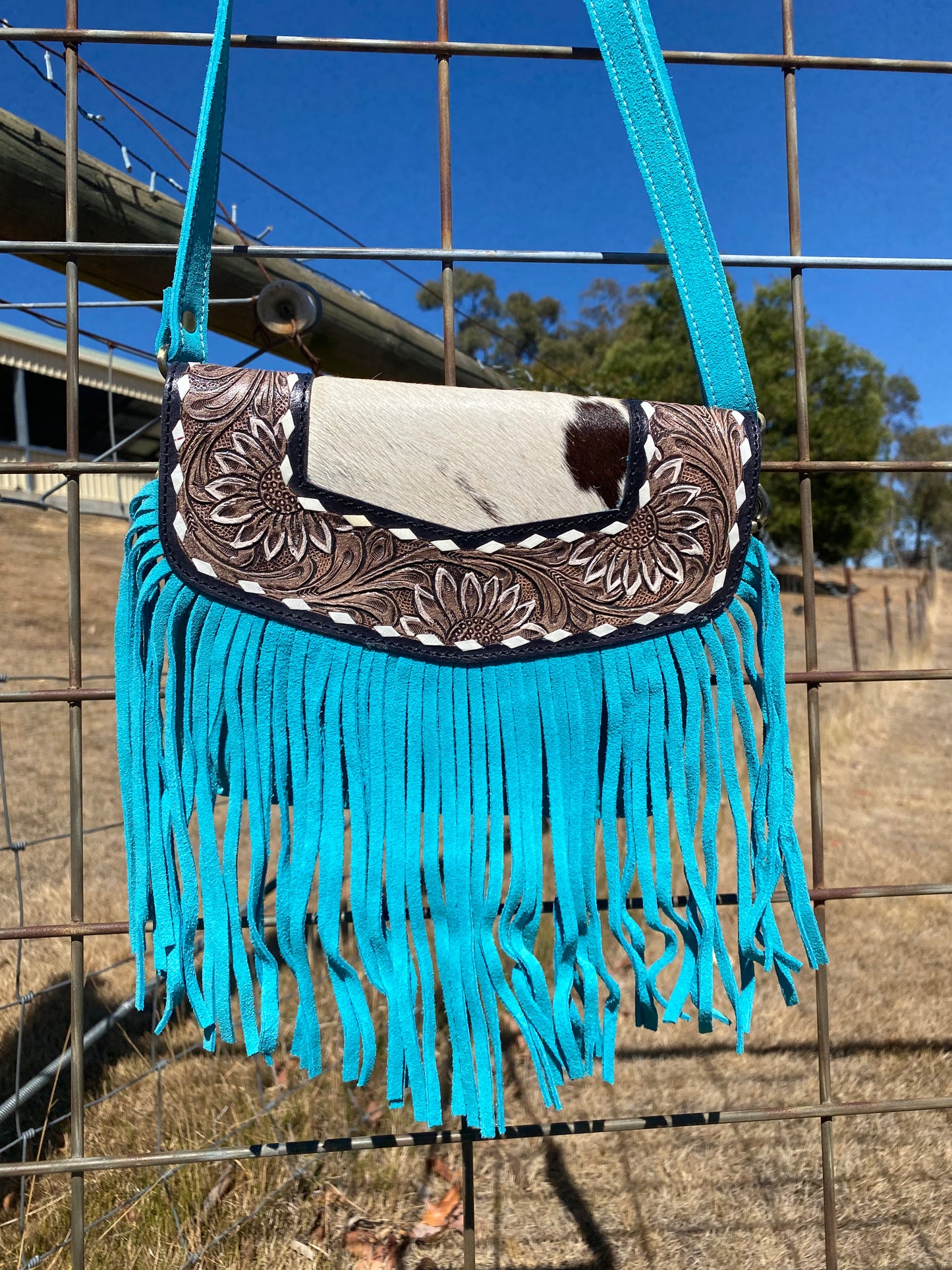 Cowhide handbag